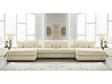 (Online Special Price) Lindyn Ivory 4pc U Shape Double Chaise Sectional - Ornate Home