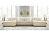 (Online Special Price) Lindyn Ivory 4pc U Shape Double Chaise Sectional - Ornate Home