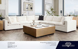 Ivy White Faux Shearling Reversible 4-Pc Sectional - Ornate Home