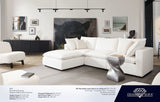 Ivy White Faux Shearling Reversible 4-Pc Sectional - Ornate Home
