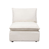 Ivy White Faux Shearling Reversible 4-Pc Sectional - Ornate Home