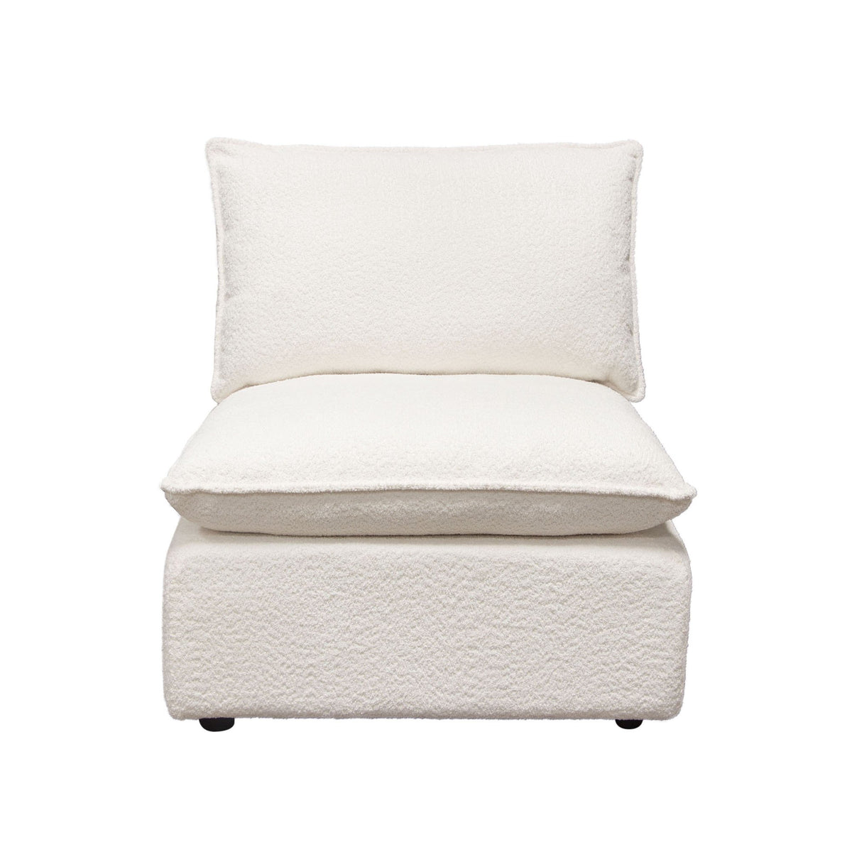 Ivy White Faux Shearling Reversible 4-Pc Sectional - Ornate Home