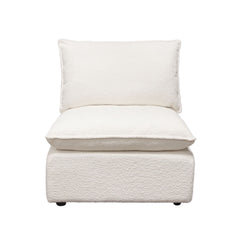 Ivy White Faux Shearling Reversible 4-Pc Sectional - Ornate Home