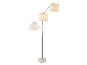 iyanna Silver/Beige Arch Lamp - Ornate Home