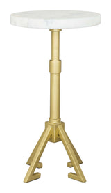 Maurice White & Gold Side Table