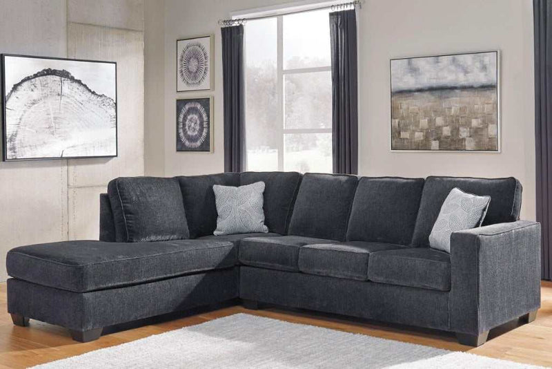 (Online Special Price) Altari Slate 2pc Sectional Sofa w/ LAF Chaise - Ornate Home