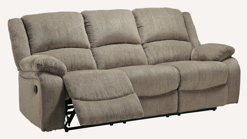 (Online Special Price) Draycoll Pewter Manual Reclining Sofa - Ornate Home