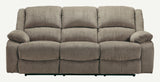 (Online Special Price) Draycoll Pewter Manual Reclining Sofa - Ornate Home