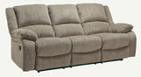 (Online Special Price) Draycoll Pewter Manual Reclining Sofa - Ornate Home