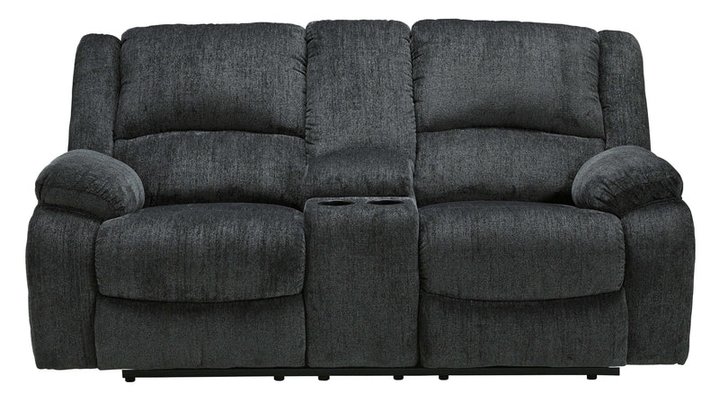 (Online Special Price) Draycoll Slate Manual Reclining Sofa & Loveseat 2pc Set - Ornate Home