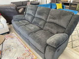 (Online Special Price) Draycoll Slate Manual Reclining Sofa & Loveseat 2pc Set - Ornate Home