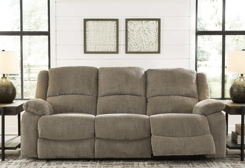 (Online Special Price) Draycoll Pewter Manual Reclining Sofa & Loveseat 2pc Set - Ornate Home