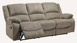 (Online Special Price) Draycoll Pewter Manual Reclining Sofa & Loveseat 2pc Set - Ornate Home