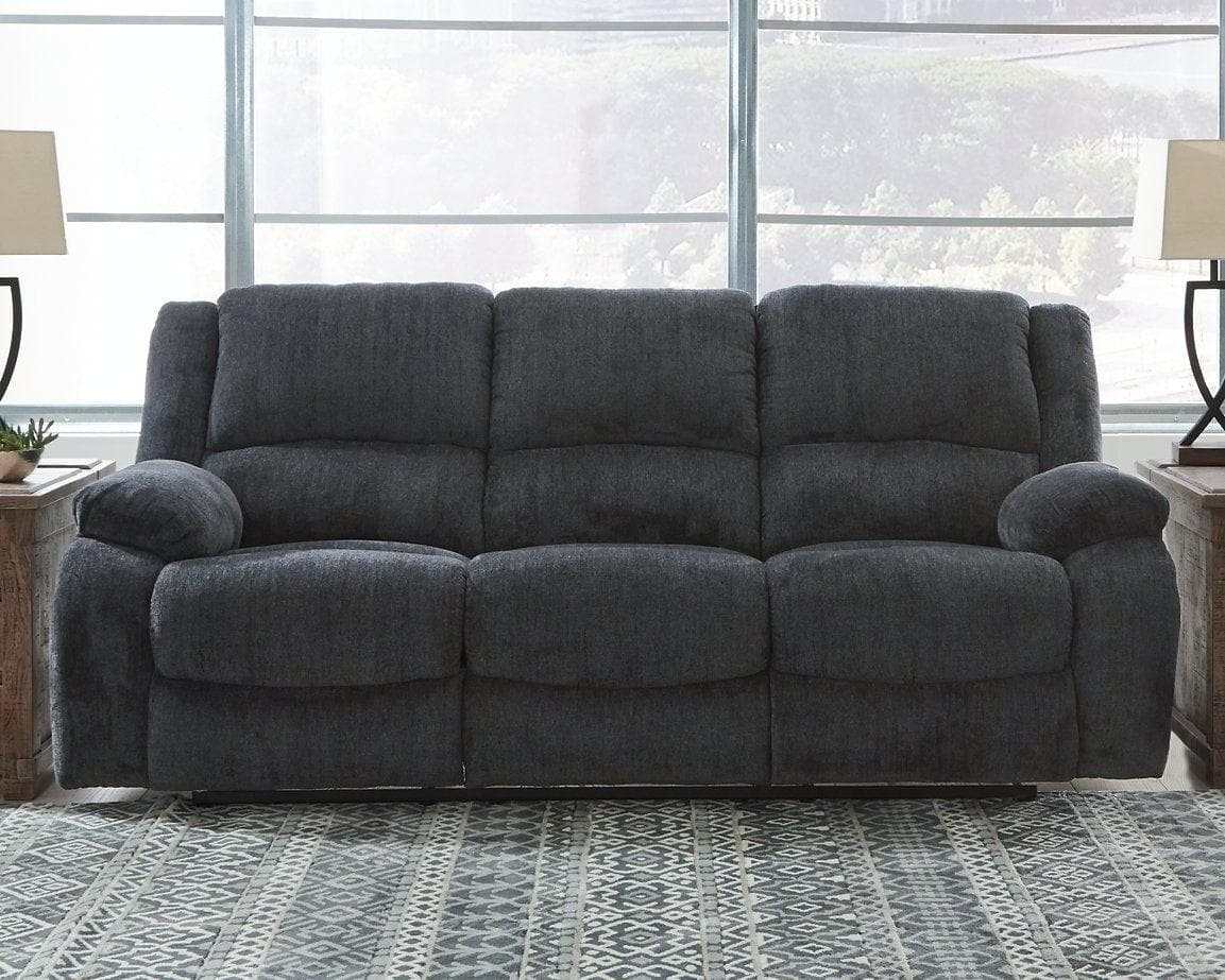 (Online Special Price) Draycoll Slate Manual Reclining Sofa & Loveseat 2pc Set - Ornate Home