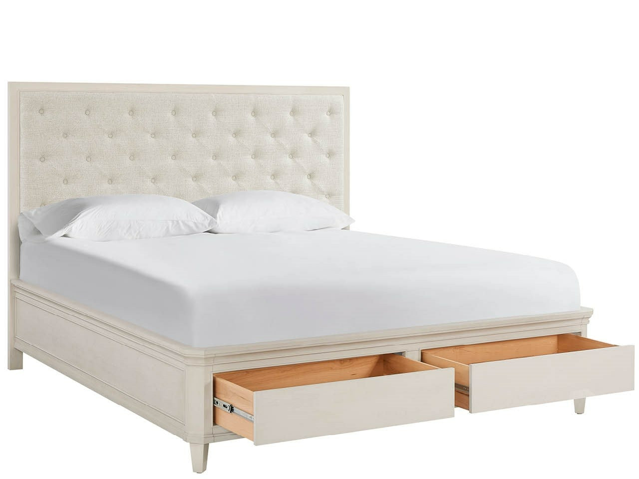 Birchaven Willow/Bilma Natural Queen Panel Upholstered Storage Bed