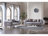 Kapadokya Grey Stationary Loveseat