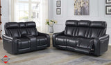 Provo Black Fabric & Leatherette Power Reclining Sofa