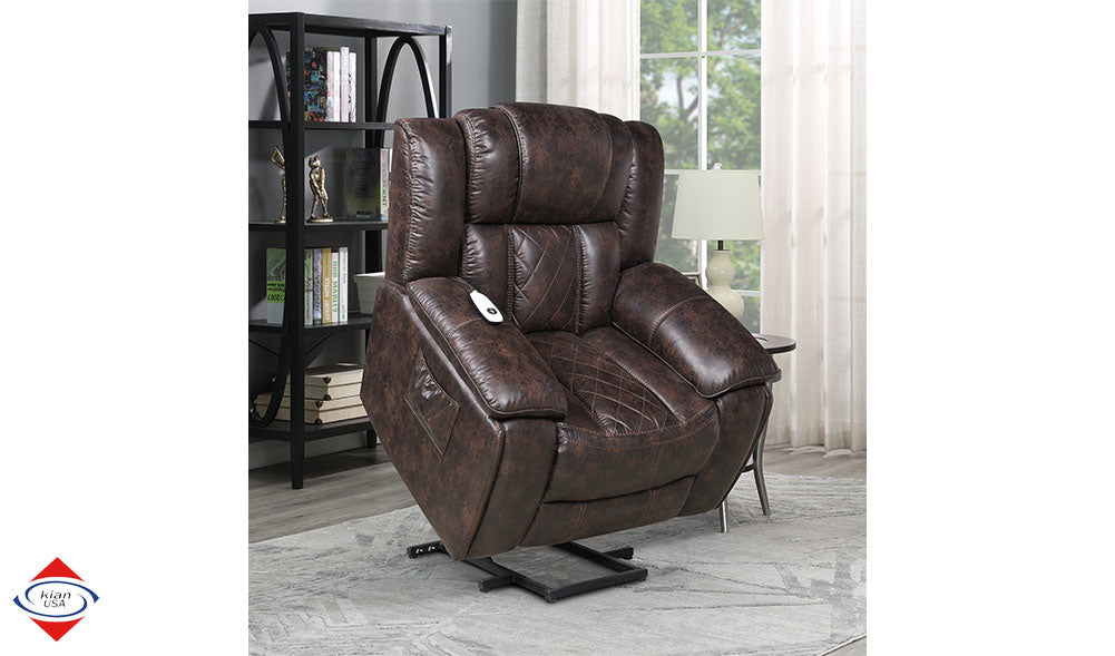 Torrey Hickory Fabric Power Lift Recliner