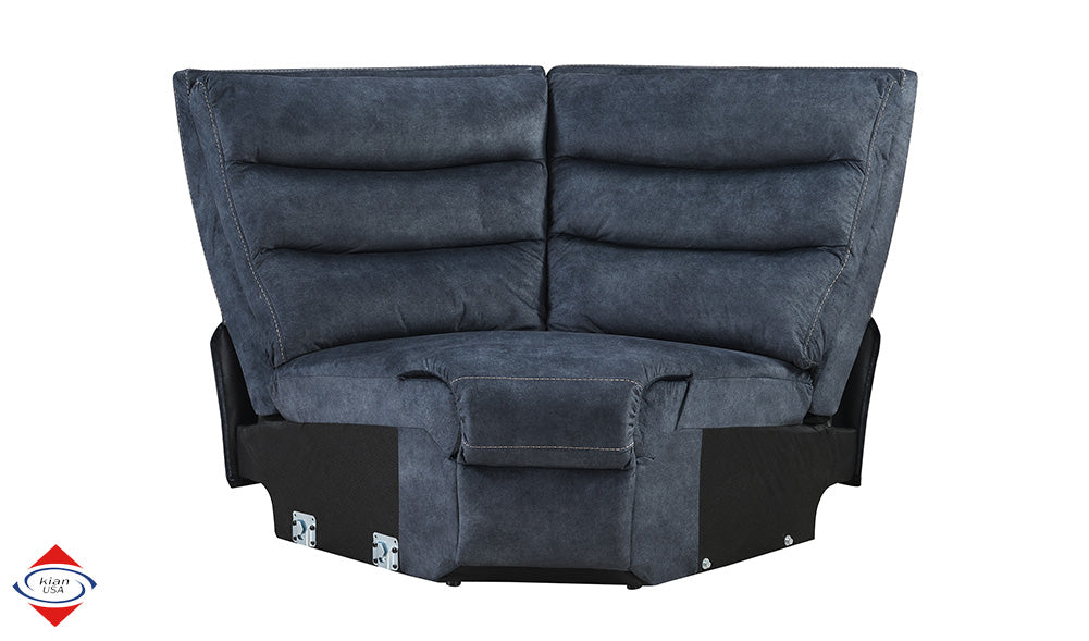 Vernal Thunder Fabric 6-Pc Power Reclining Sectional with 3 Power Recliners