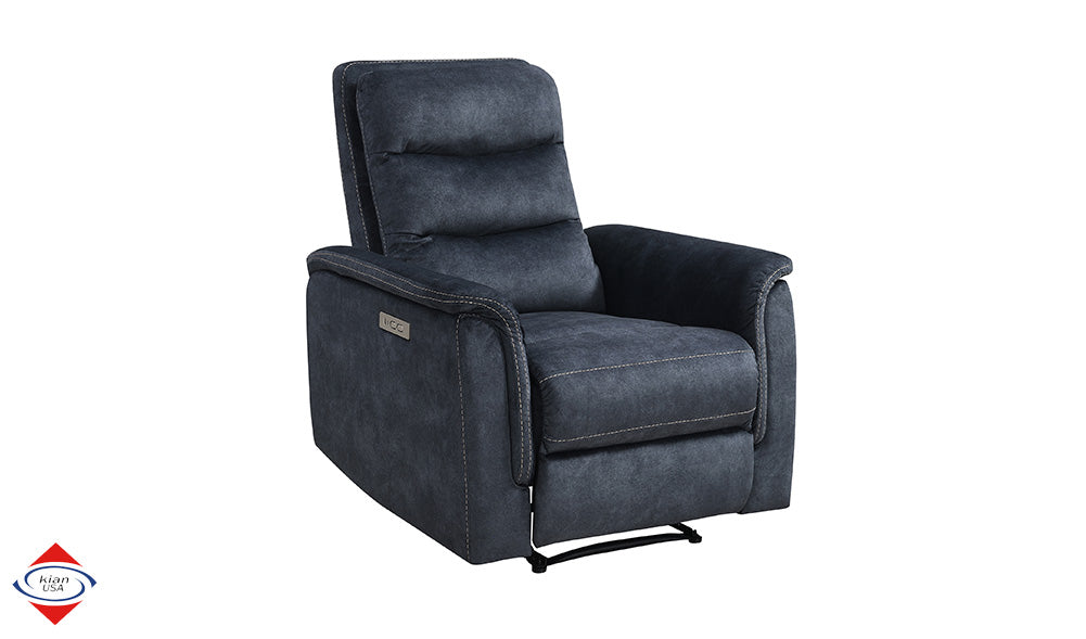 Vernal Thunder Fabric Power Reclining Chair