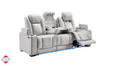 Brighton Smoke Fabric Dual Power Reclining Sofa & Loveseat