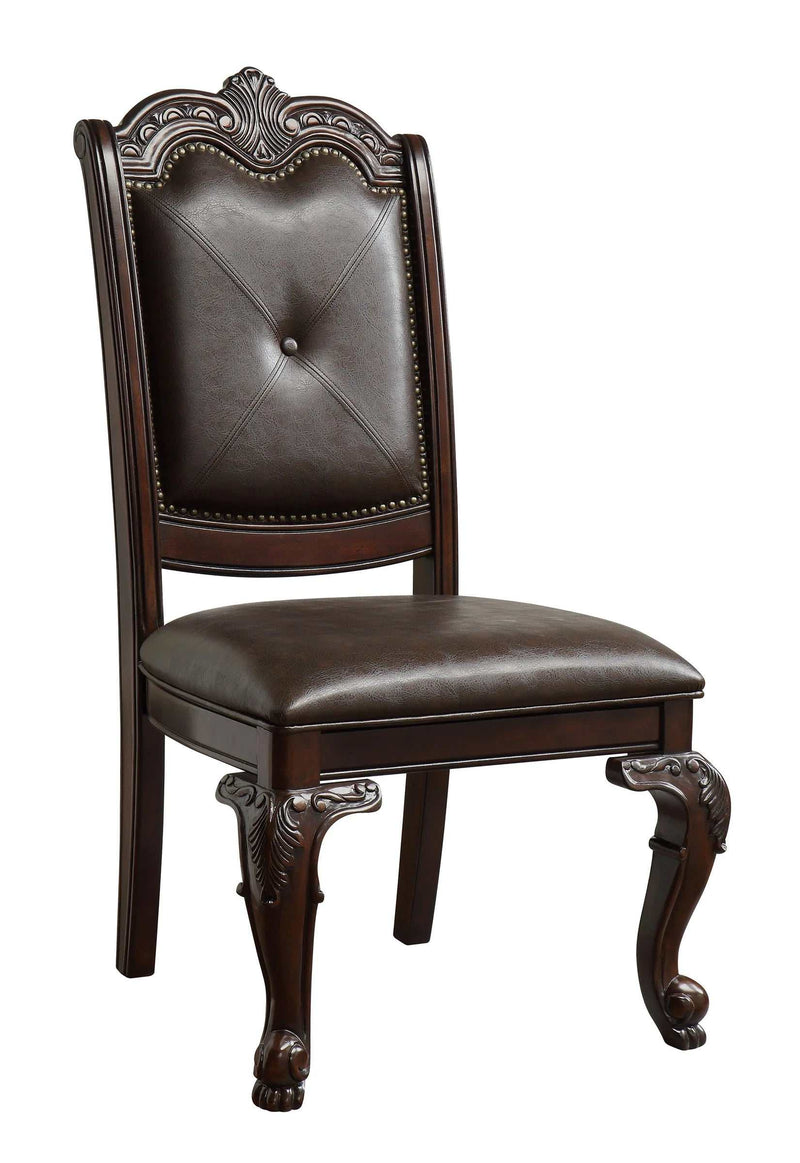 Kiera Rich Dark Brown Side Chair (Set of 2) - Ornate Home