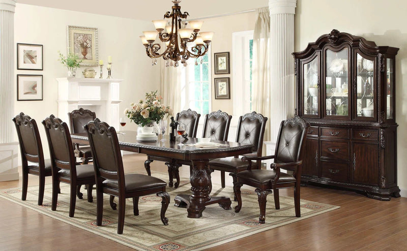 Kiera Rich Dark Brown Arm Chair (Set of 2) - Ornate Home