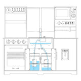 Tiny Land® Play Kitchen with Running Water - Iconic Aqua Kitchen in Cream