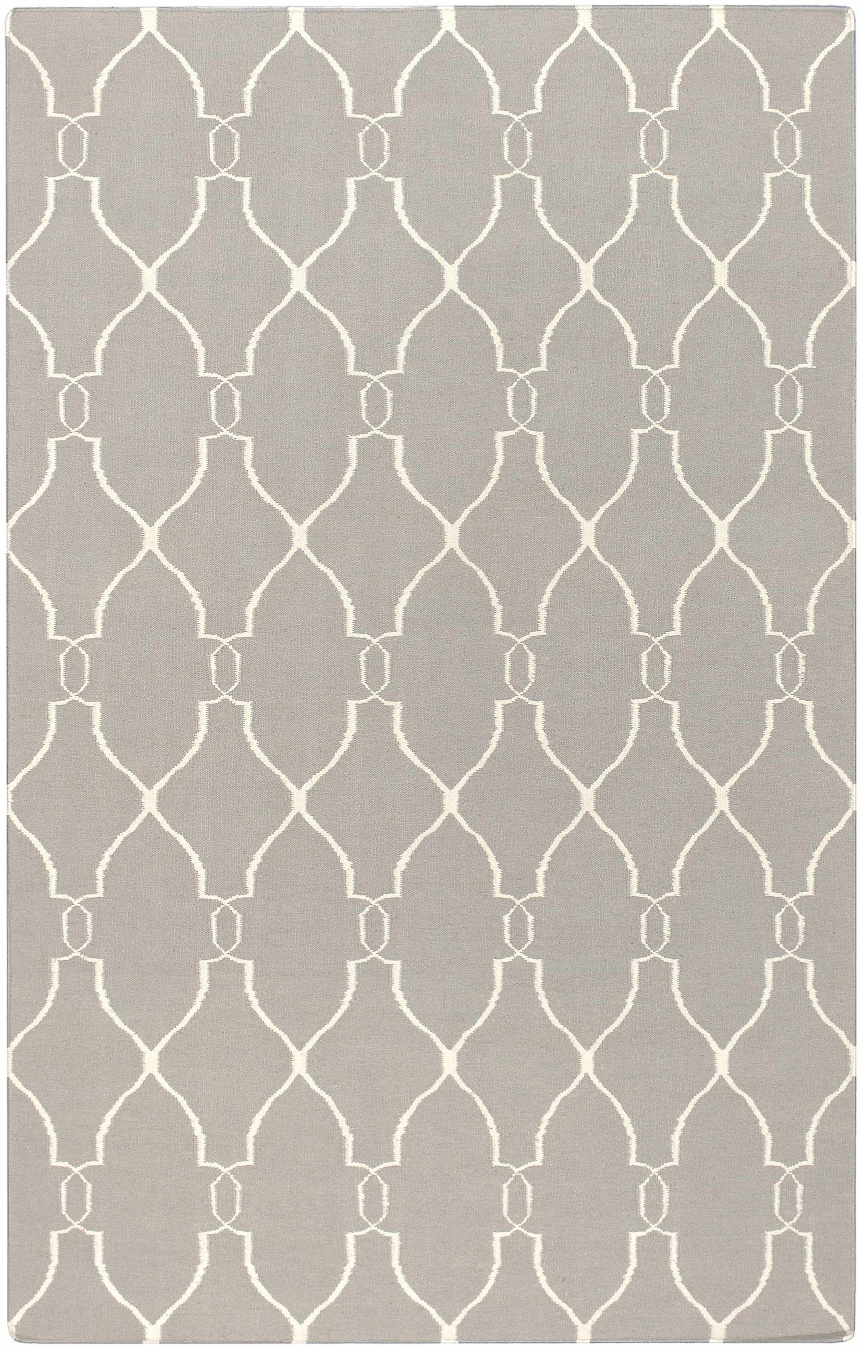 Lamy Beige Trellis Wool Rug - Clearance