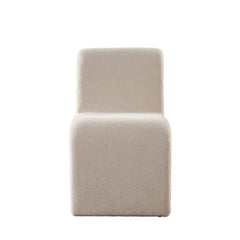 Lana Camel Looped Shearling Dining Chair - Ornate Home