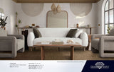 Larson Light Barley Fabric Sofa - Ornate Home