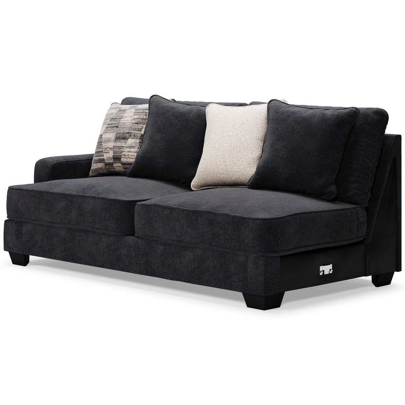 (Online Special Price) Lavernett Charcoal 4pc Sectional Sofa - Ornate Home