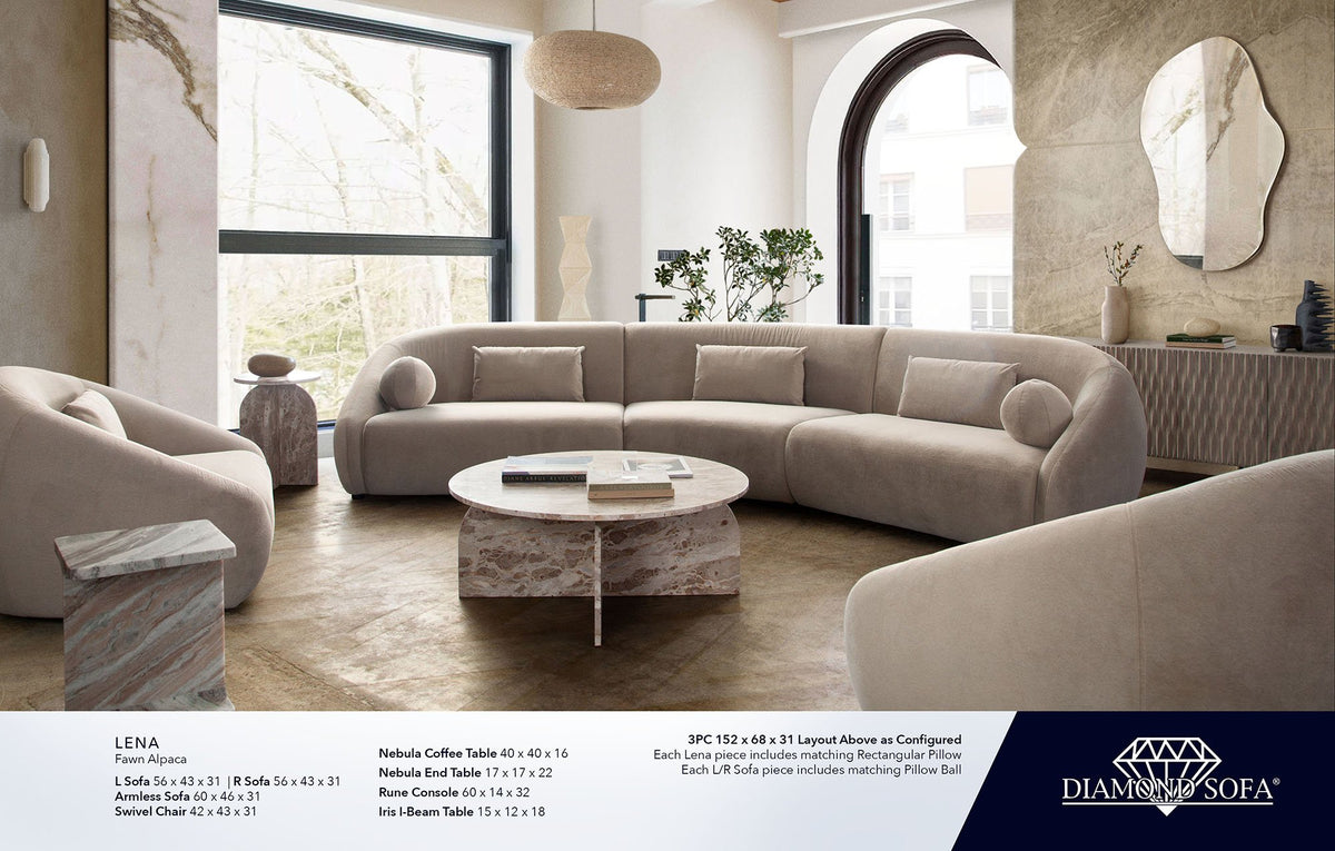 Lena Fawn Alpaca 4-Pc Sectional - Ornate Home