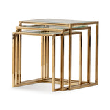 Savannah Breeze Gold Set of 3 Nesting Tables