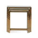 Savannah Breeze Gold Set of 3 Nesting Tables