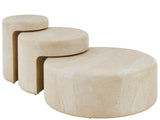 Nimbus Faux Travertine Nesting Tables