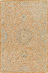 Lonoy 2x3 Small Coral Wool Carpet - Clearance