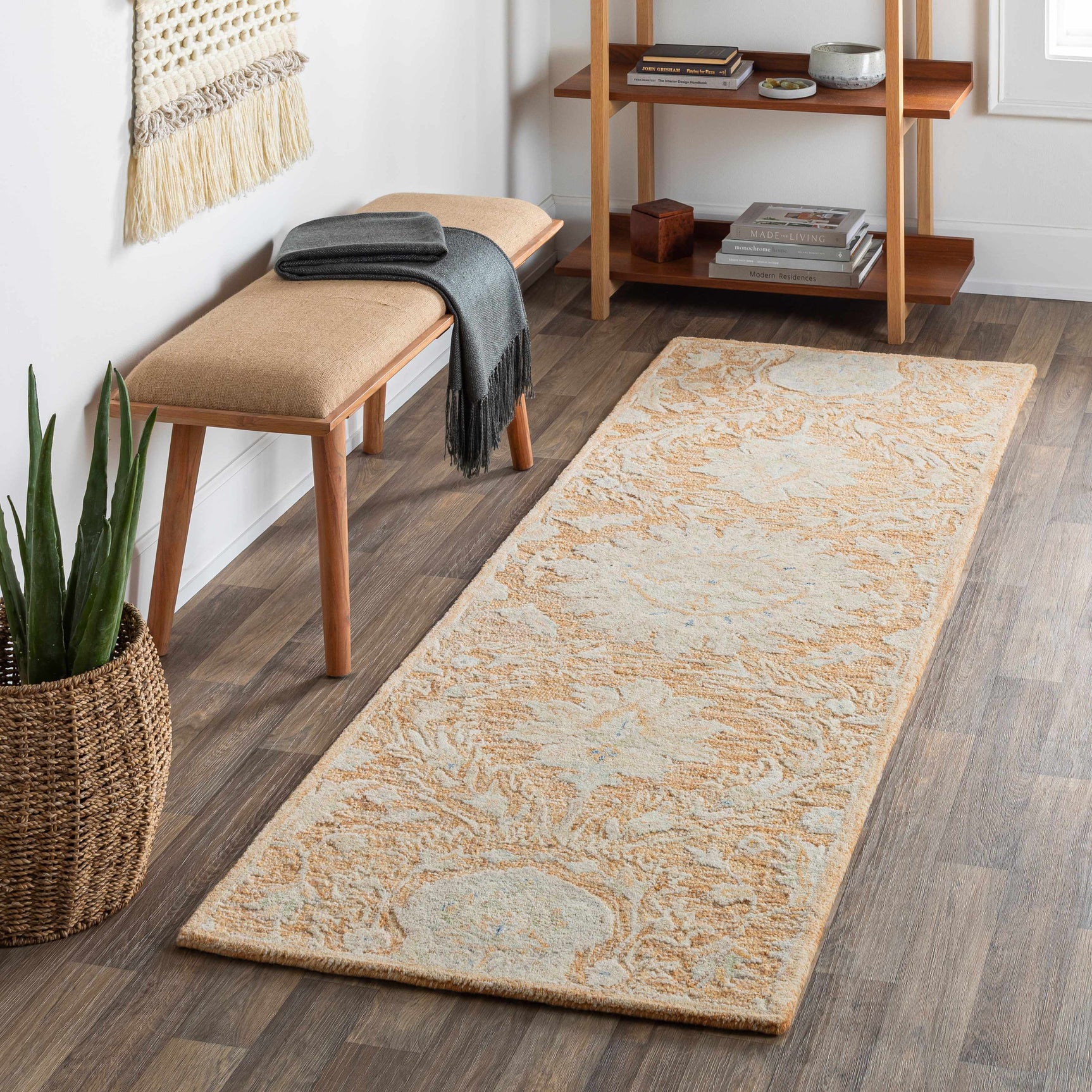 Lonoy 2x3 Small Coral Wool Carpet - Clearance