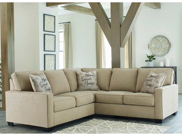 Lucina Quartz Beige 2pc RAF Sectional Sofa - Ornate Home