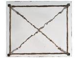 Cirrus Antique Brass/Cast Glass End Table