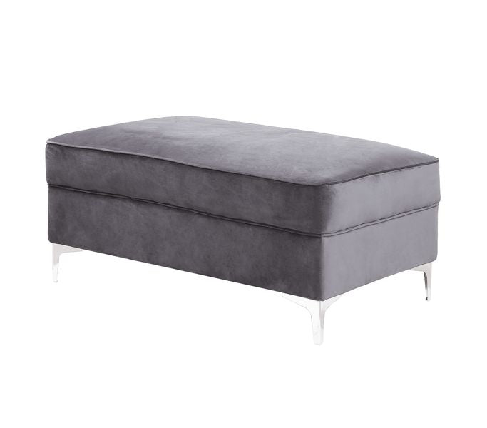 Bovasis Gray Ottoman
