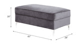 Bovasis Gray Ottoman