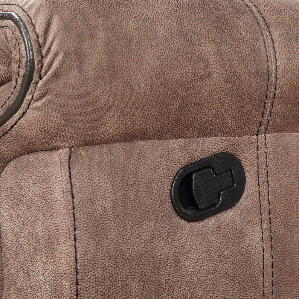 Dollum Two Tone Chocolate Motion Sectional Sofa