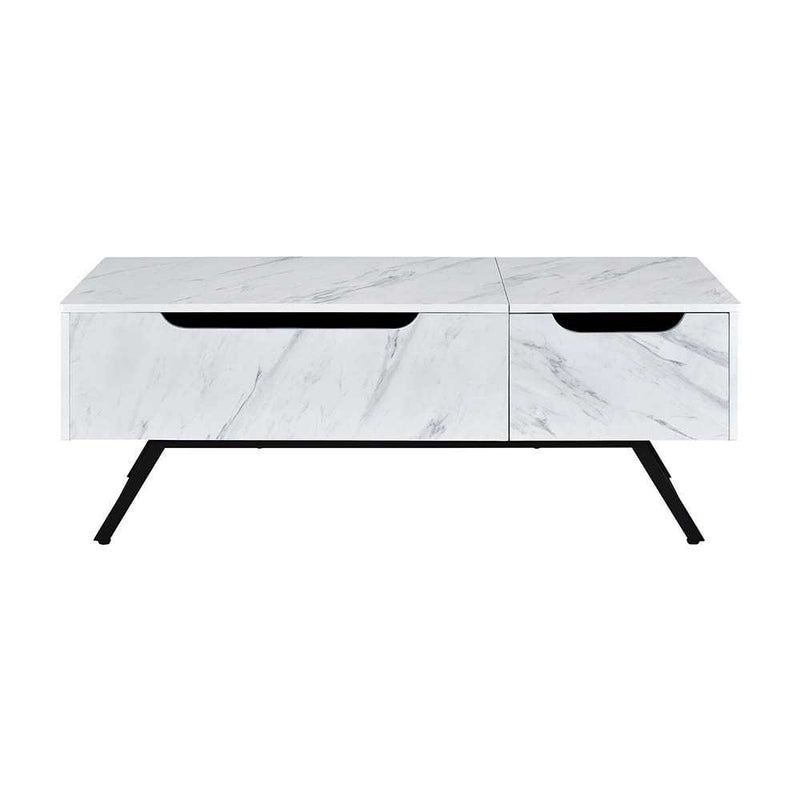 Throm White Coffee Table w/ Lift Top & Storage - Ornate Home