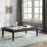 Tayden Natural/Black Coffee Table w/ Marble Top