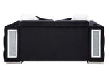 Trislar Black Loveseat w/ 4 Pillows