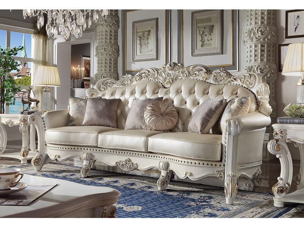 Vendome Champagne Sofa W/6 Pillows - Ornate Home