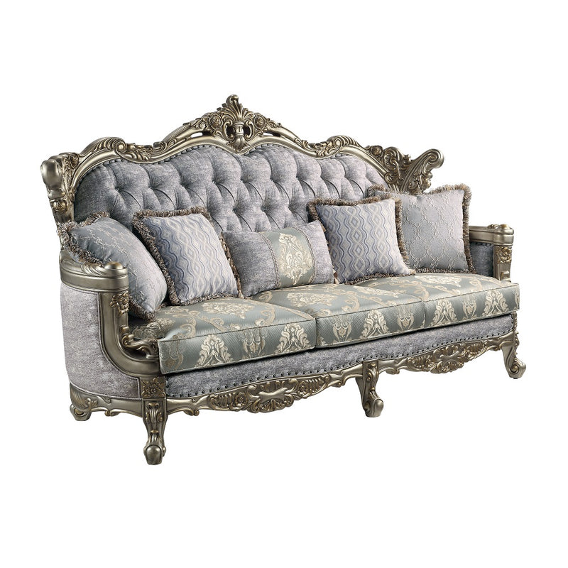Nayla Antique Bronze Sofa W/5 Pillows - Ornate Home