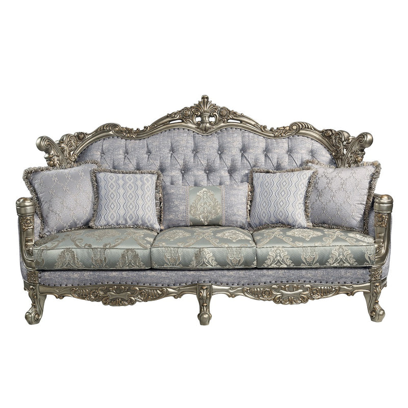 Nayla Antique Bronze Sofa W/5 Pillows - Ornate Home