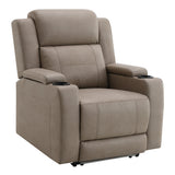 Lugo Camel Leather Aire Power Motion Recliner w/Cup Holder